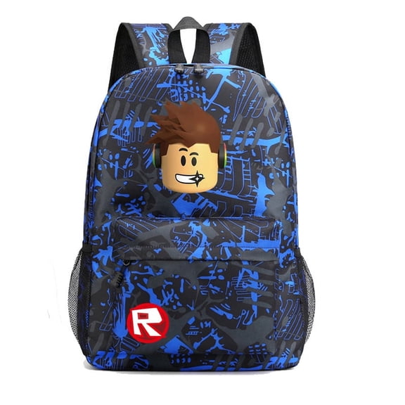 Roblox by Lifemoda Unisex Laptop Backpack Galaxy Print Polyester Travel Bag