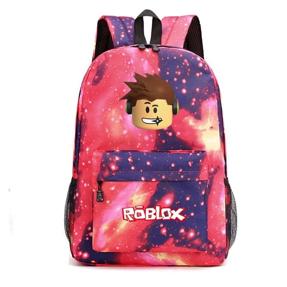 Roblox by Lifemoda Unisex Laptop Backpack Galaxy Print Polyester Travel Bag