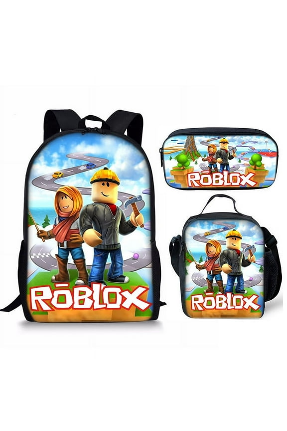 Roblox cute 3D cartoon theme waterproof schoolbag, lightweight travel backpack, backpack