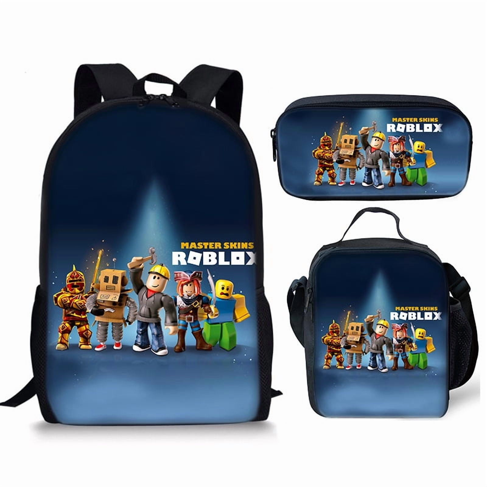 VDDVSDV0202 Roblox cute 3D cartoon theme waterproof schoolbag, lightweight travel backpack, backpack