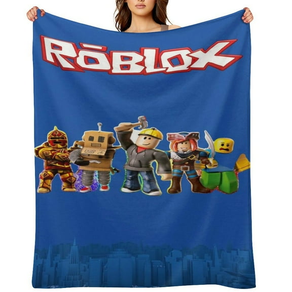 Roblox flannel blanket throw Plush Throw Blanket - Measures - Kids Super Soft Fleece Creeper Battle Bedding