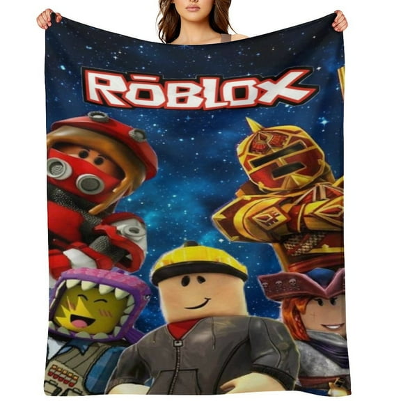 Roblox flannel blanket throw Plush Throw Blanket - Measures - Kids Super Soft Fleece Creeper Battle Bedding