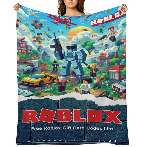 Roblox flannel blanket throw Plush Throw Blanket - Measures - Kids Super Soft Fleece Creeper Battle Bedding