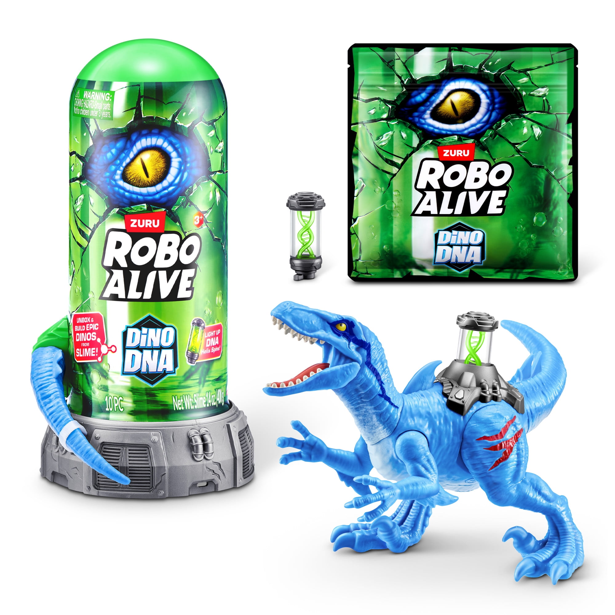 Robo Alive Dino DNA Dinosaur Robot Toy for Child , Light-Up DNA Helix Spine by ZURU