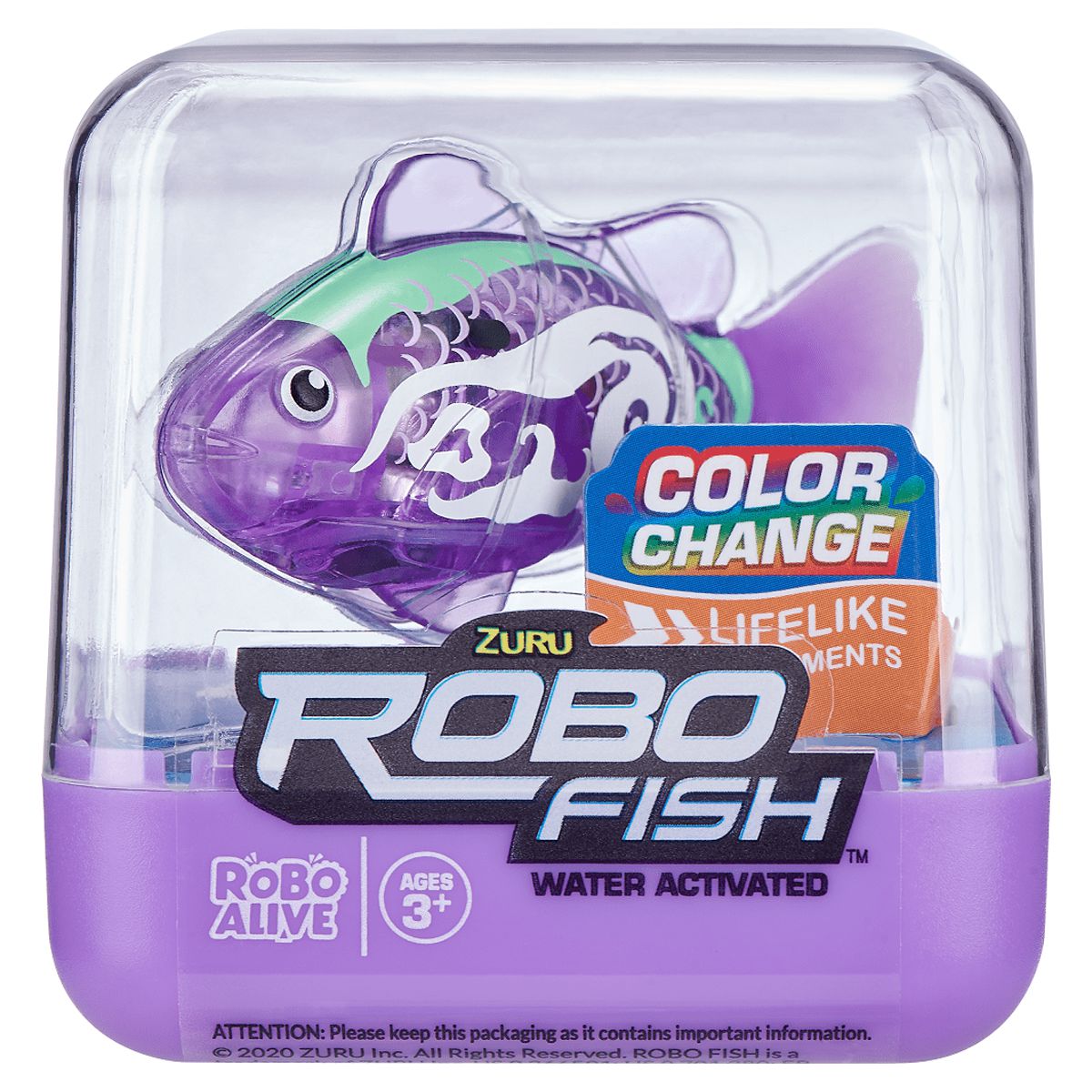 Robo Alive Electronic Interactive Fish Lilac - image 1 of 8