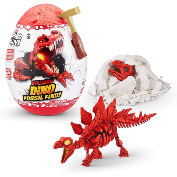 Robo Alive Fossil Find! Volcano Stegosaurus Pack