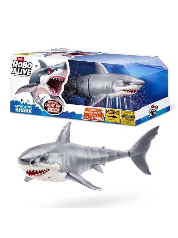 Great White Shark Series 1 by ZURU - Robotic Light Up Bath Toy for Kids Ages 3+