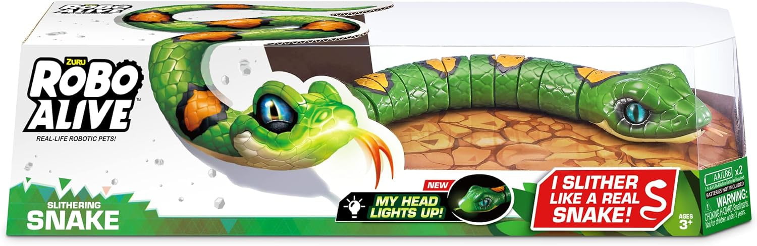 Robo Alive King Python Robotic Pet Figure Green - Walmart.com