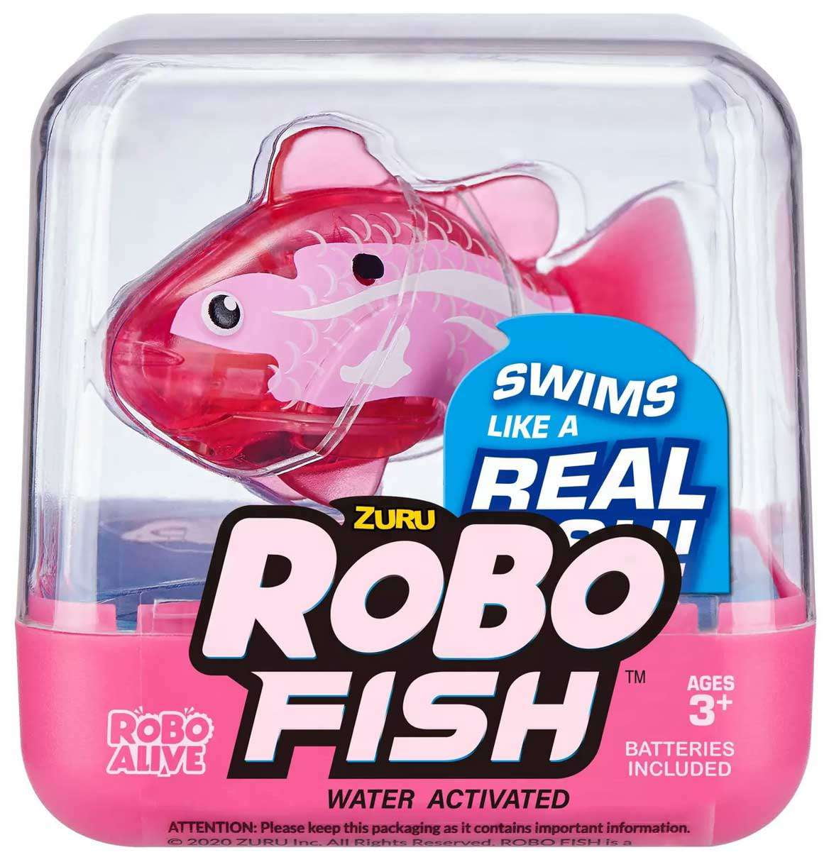 Robo Alive Little Fish Pink Robotic Pet Figure