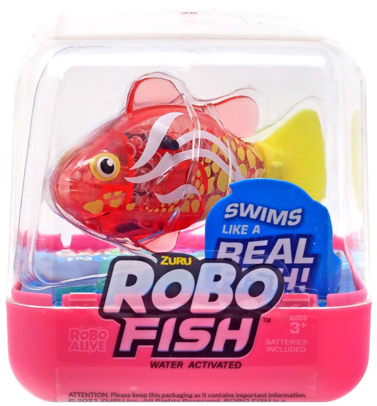 Robo Alive Little Fish Pink & Yellow Robotic Pet Figure