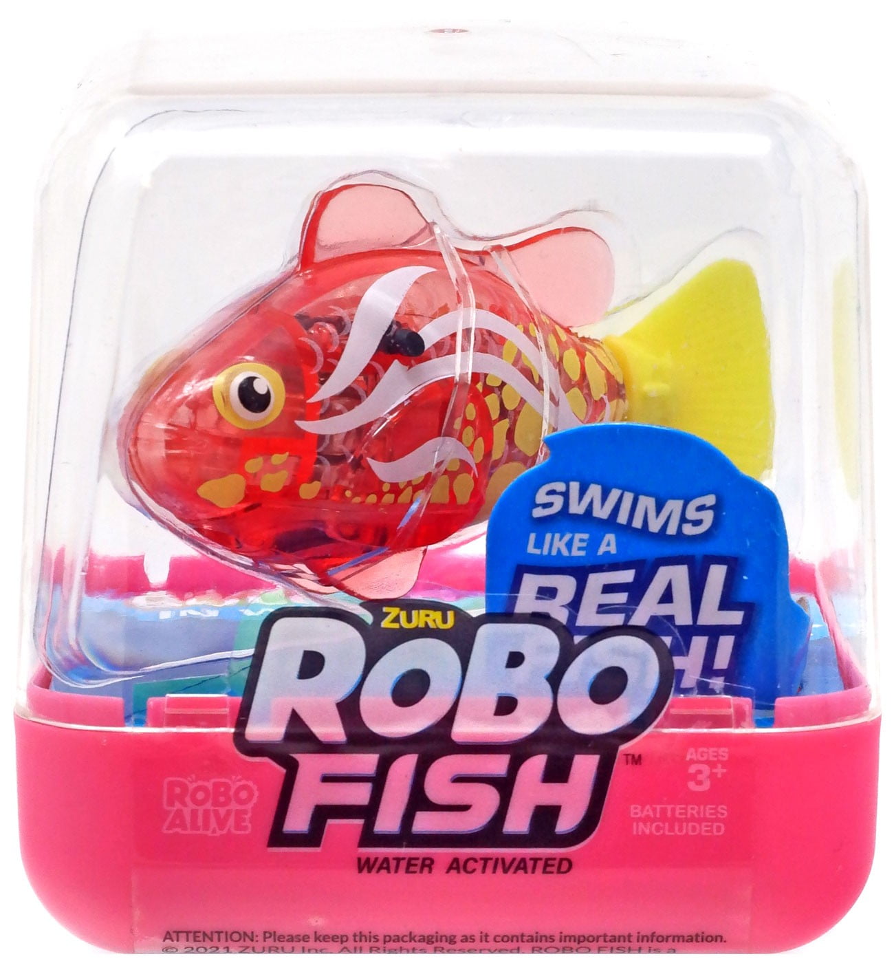 Robo Alive Little Fish Pink & Yellow Robotic Pet Figure
