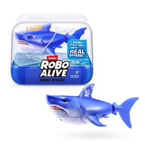 Robo Alive Water Activated Blue Shark by ZURU - Robotic Swimming Realistic Bath Toy for Kids Ages 3+