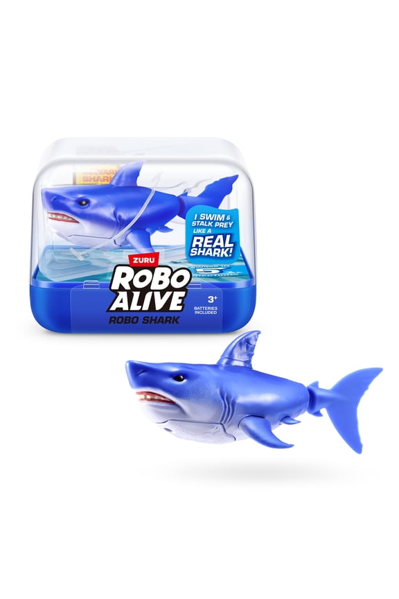 Water Activated Blue Shark by ZURU - Robotic Swimming Realistic Bath Toy for Kids Ages 3+