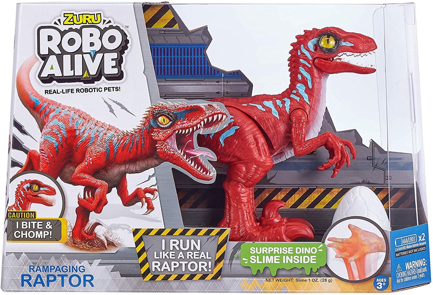 Rampaging Raptor Robo Alive Rampaging Raptor Robotic Pet Figure (Red) - Walmart.com