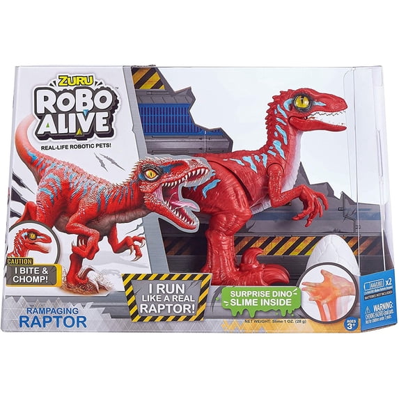 Robo Alive Rampaging Raptor Robotic Pet Figure (Red)