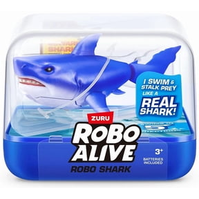 Robo Alive Robo Shark BLUE Robotic Pet Figure [Water Activated, Swimming Shark]