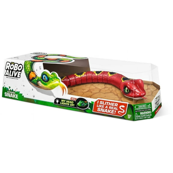 Robo Alive Slithering Snake Robotic Pet Figure (Red, 2022)