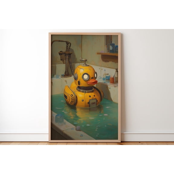 Robo Ducky Robot Mechanical Steampunk Cyborg Design Cool Perfect Awesome Gift For Futuristic Lovers Present For Father And Mother