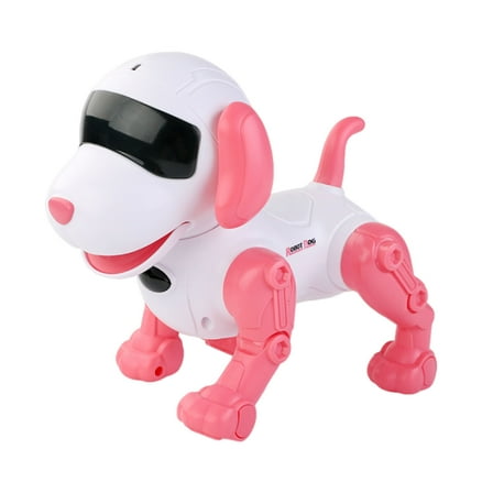 Robo Pets Robot Dog Toy for Girls and Boys - Remote Control Robot Toy Puppy with LEDs, Sound FX, Interactive Hand Motion Gestures, STEM Toy Program Treats, Dancing and Walking RC Robot for Kids(Pink)