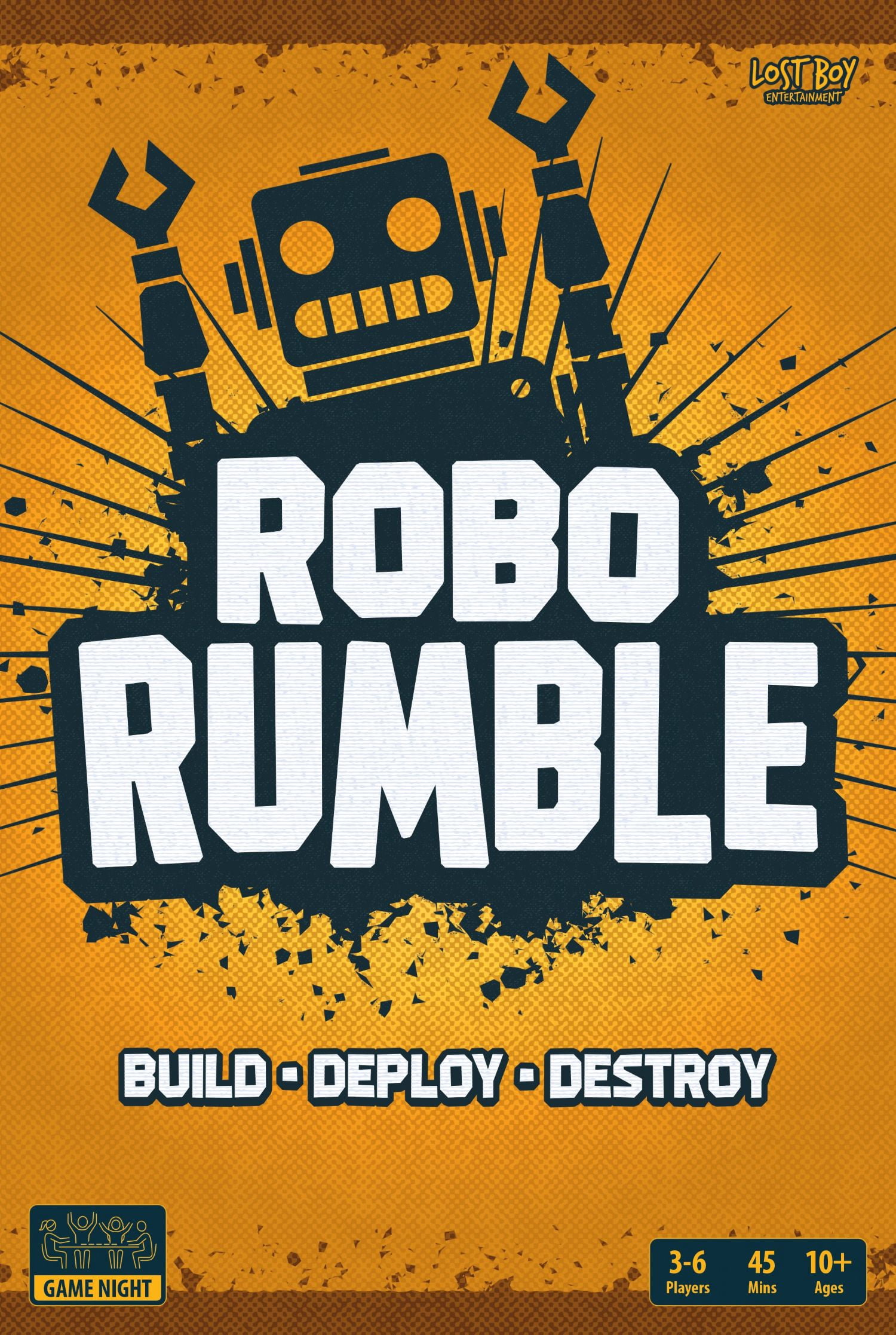 Robo Rumble Family Strategy Card Game for Ages 10+, from Asmodee