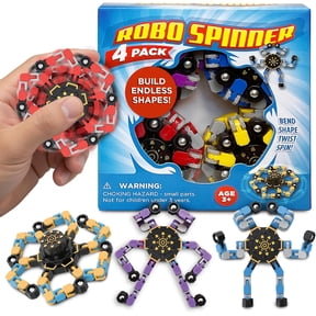 Robo Spinner by the makers of Stomp Rocket, Transformable Robot Fidget Spinner Toy, Cool Sensory Gadget, Gifts for Boys and Girls, Recommended for Ages 3 and up