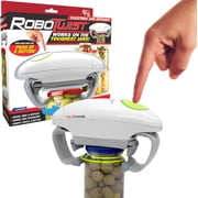 RoboTwist Electric Automatic Jar Opener for Seniors Arthritis One Touch for Jars of all Sizes As Seen on TV White, 2 Pack