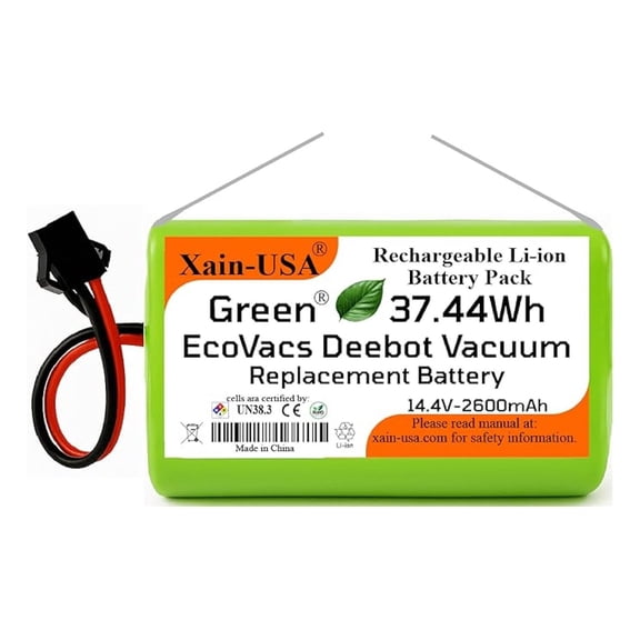 RoboVac Battery 14.4V 2600mAh - Replacement Li-ion Battery for RoboVac 11S 30C, Deebot N79S, Goovi D380, Amarey A800 - Vacuum Cleaner Batteries