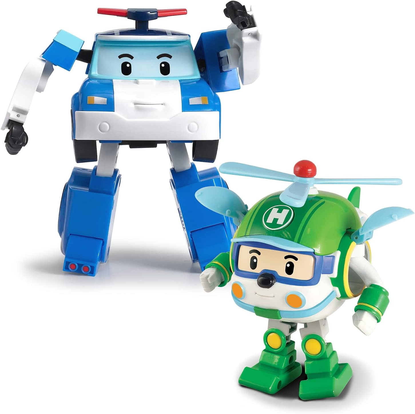 Robocar POLI Toys, [2 PACK] POLI & HELLY Transforming Robot Toys, 4 Action  Figure Vehicles for Ages 3 and up 