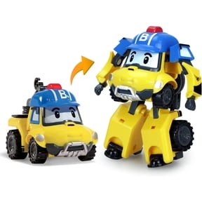 Robocar POLI Toys, BUCKY Transforming Robot Toys, 4" Action Figure Vehicles for Ages 3 and up