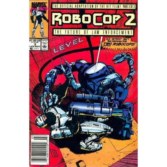 Robocop 2 #3 (Newsstand) VF ; Marvel Comic Book