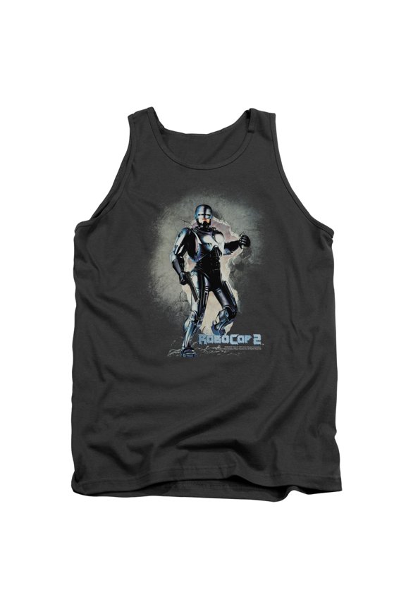 Robocop Break On Through Adult Tank Top Charcoal