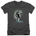 thumbnail image 1 of Robocop Break On Through Adult V-Neck T-Shirt Charcoal, 1 of 1