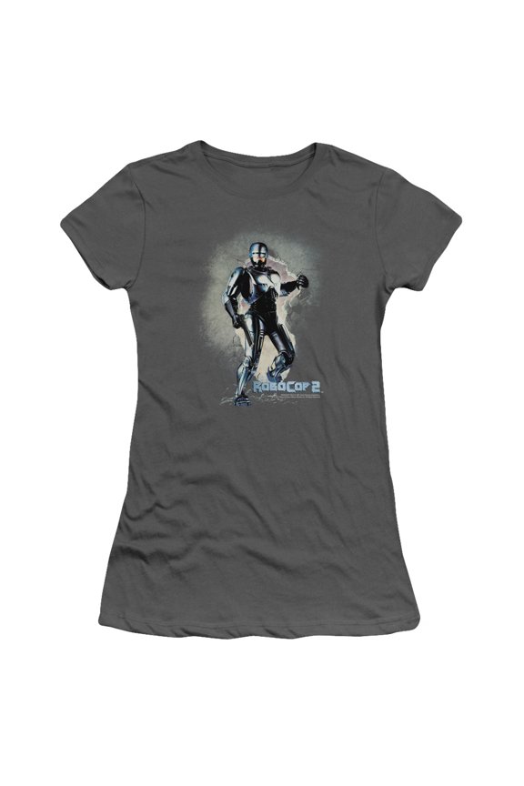 Robocop Break On Through Junior Women's T-Shirt Sheer Charcoal