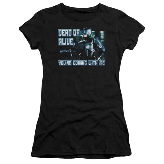 Robocop Dead Or Alive Junior Women's T-Shirt Sheer Black