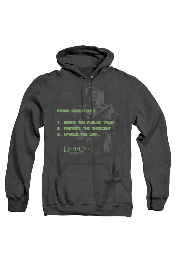 Robocop Prime Directives Adult Heather Hoodie Sweatshirt Black