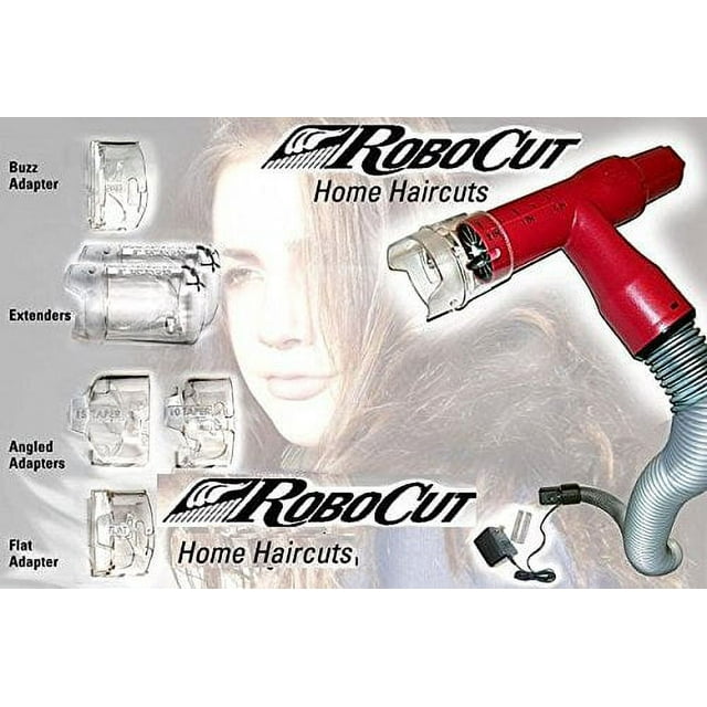 Robocut Automatic Vacuum Hair Cutting System Haircutter Clipper, Red