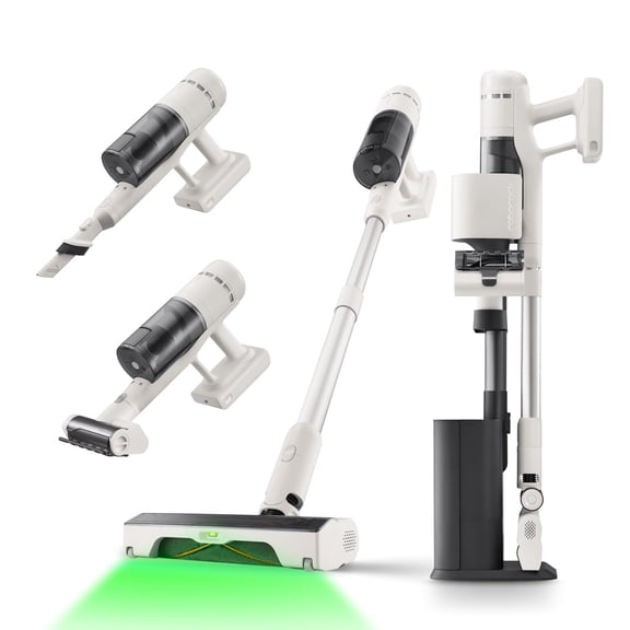 Roborock H60 Hub Cordless Stick Vacuum Cleaner with Auto-Empty Dock, 115AW Suction for Carpet and Hard Floor, Vacuum Cleaners with 60Min Runtime, Anti-Tangle Brush, 140° Green LED Dust Detection