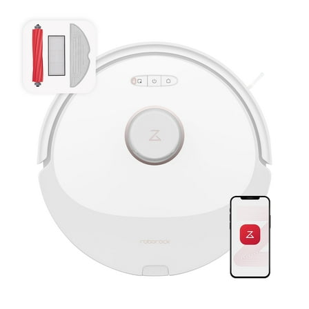 Roborock Q8 Max Robot Vacuum and Mop with Obstacle Avoidance, LiDAR Navigation, 5500Pa Suction Power, and App Control(White)
