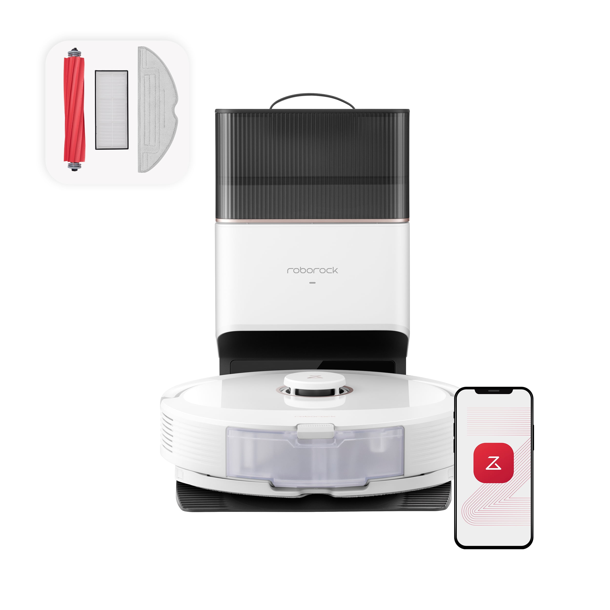 Roborock Q8 Max+ Robot Vacuum and Mop with Self-Emptying, Obstacle  Avoidance, LiDAR Navigation, 5500Pa Suction Power, and App Control