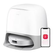 Roborock Qrevo CurvX Robot Vacuum and Mop, 22,000Pa Suction, 3.14 Ultra Slim, Zero-Tangling Design, Reactive AI Obstacle Recognition, AdaptiLift Chassis, Auto Hot Water Mop Washing & Drying