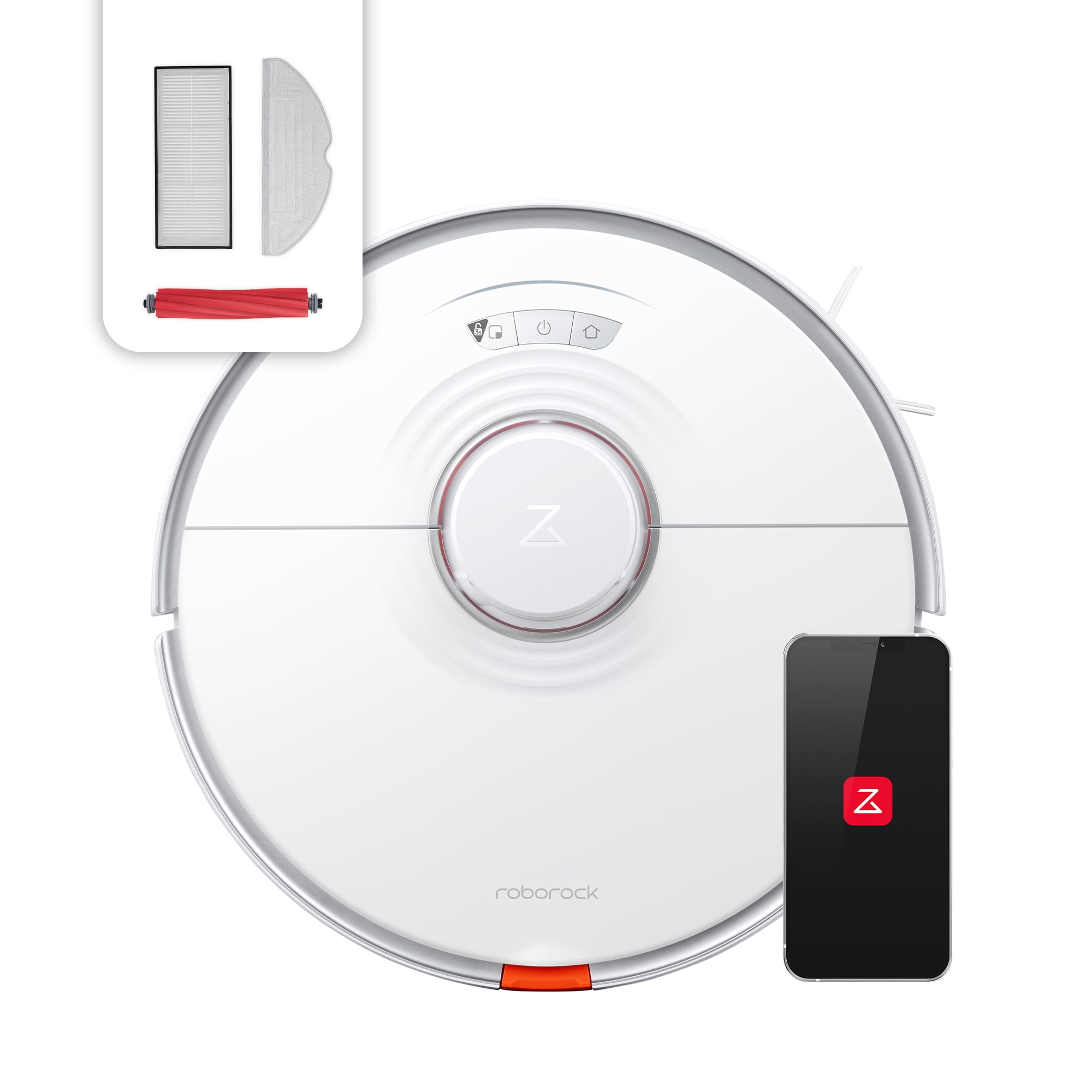 Roborock® S7-WHT Robot Vacuum with Sonic Mopping, Strong 2500PA Suction - Walmart.com