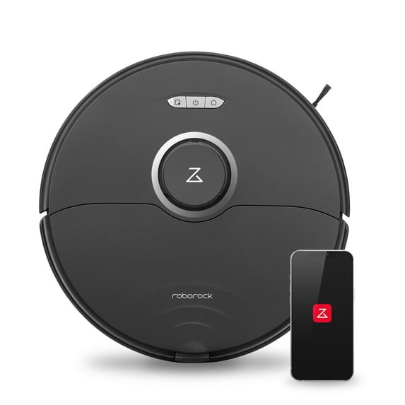 Roborock® S8 Robot Vacuum Cleaner and Sonic Mopping with DuoRoller™ Brush, 6000 Pa, and Obstacle Avoidance(Black)