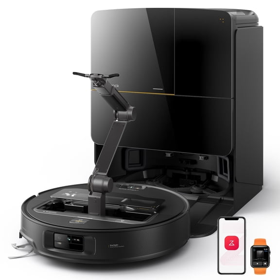 Roborock Saros Series Z70 Robot Vacuum and Mop, OmniGrip Arm, AI-Powered, 22,000Pa, 3.14’’ Ultra Slim, FlexiArm Riser Technology, AdaptiLift Chassis, Obstacle Avoidance, Auto Mop Washing & Drying