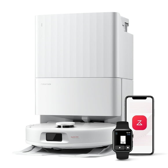 Roborock Qrevo Series Robot Vacuum and Mop, Auto Mop Washing&Drying, 8000Pa Suction, Self-Emptying, Anti-Tangle Brushes, Smart Obstacle Avoidance (QV 35A)