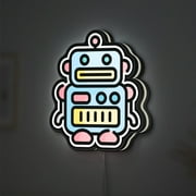 Robot 3D Novelty Light Box for STEM Rooms, Tech Decor, Ideal for Robotics Enthusiasts Width 8 inch, 20cm