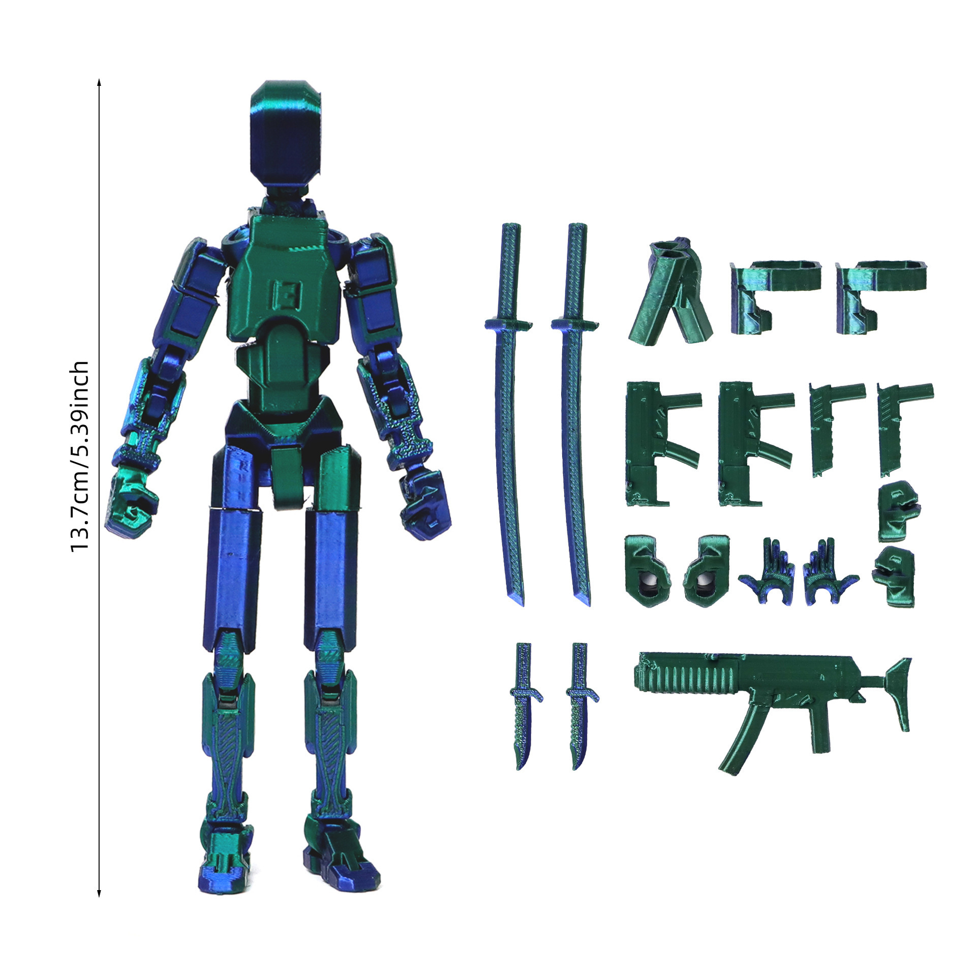 Robot Action Figure 3D Printed With Full Articulation For Stop Motion ...