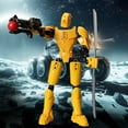 thumbnail image 1 of Robot Action Figure Under $5! Yannianjz Articulated Bot 13 Joint Movable 3D Printed Figure, DIY Decompression Tool Mechanical Action Figure, Articulated Doll for Collectors and Stress Relief, 1 of 6