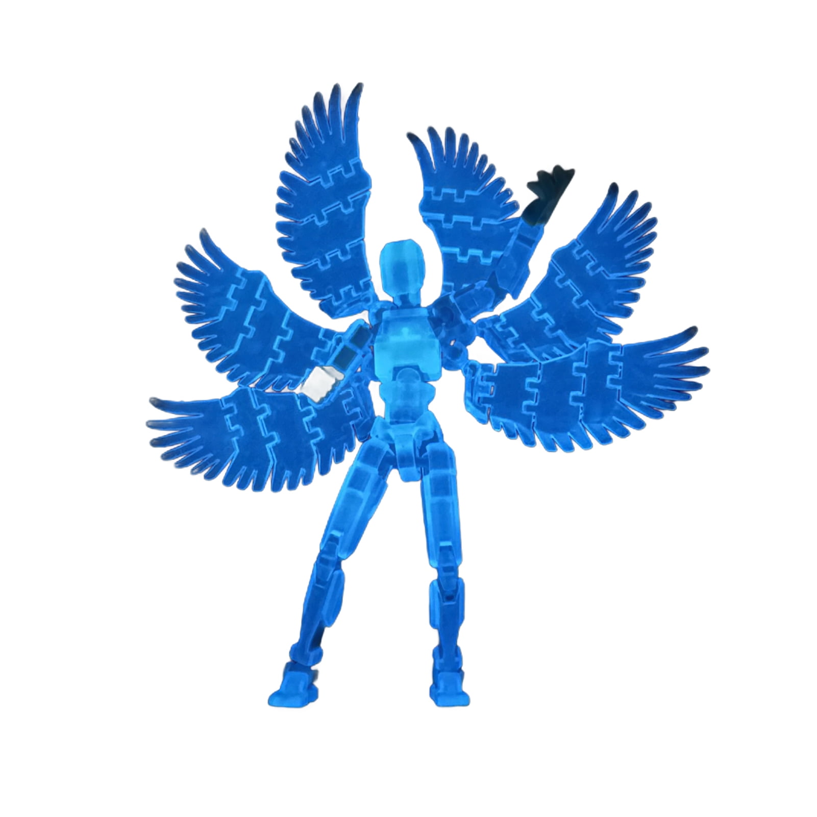 Robot Action Figure with Angle Wing Accessories Movable Joints 3D ...