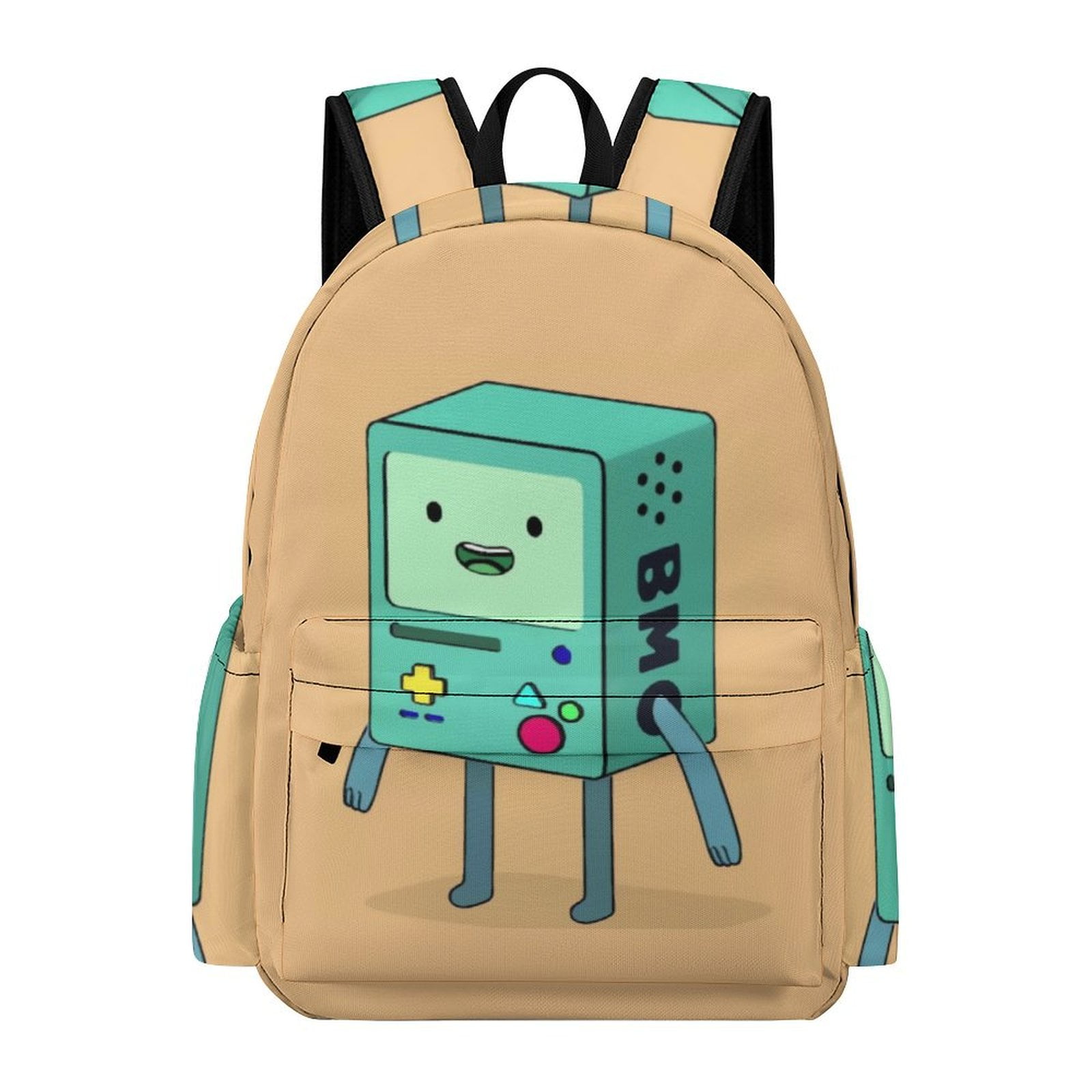 Robot Adventure Time Adjustable Backpack Laptop Daypack Student School ...