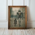 Robot And Child Wall Art Print, Surreal Steampunk Science Fiction ...